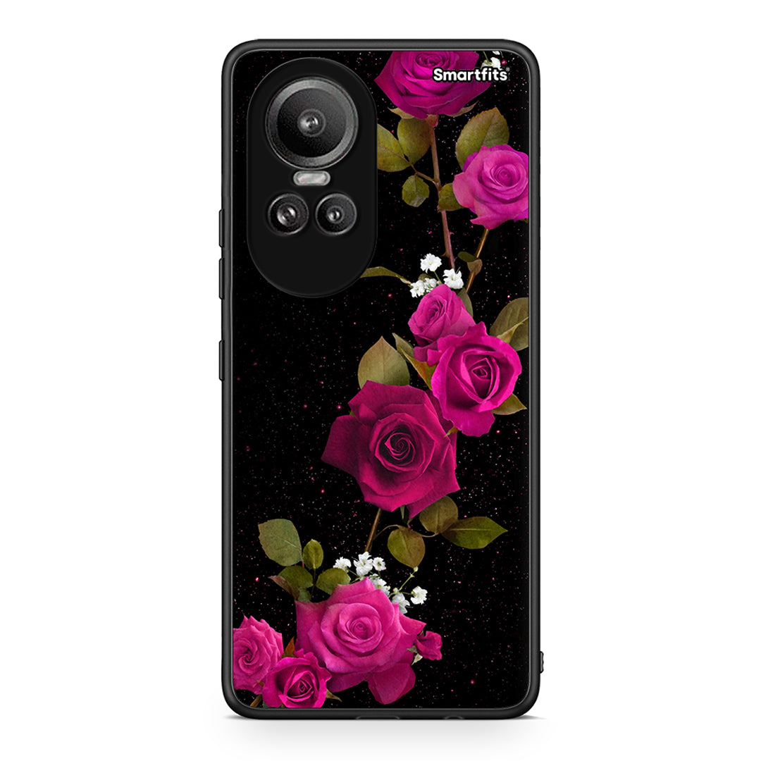 4 - Oppo Reno10 Pro Red Roses Flower case, cover, bumper