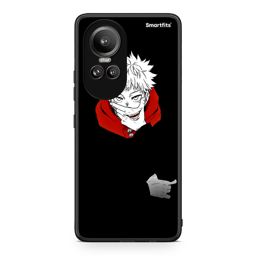 Oppo Reno10 Pro Itadori Anime θήκη από τη Smartfits με σχέδιο στο πίσω μέρος και μαύρο περίβλημα | Smartphone case with colorful back and black bezels by Smartfits