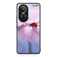 Thumbnail for Oppo Reno10 Pro Ladybug Flower θήκη από τη Smartfits με σχέδιο στο πίσω μέρος και μαύρο περίβλημα | Smartphone case with colorful back and black bezels by Smartfits