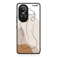 Thumbnail for Oppo Reno10 Pro LineArt Woman θήκη από τη Smartfits με σχέδιο στο πίσω μέρος και μαύρο περίβλημα | Smartphone case with colorful back and black bezels by Smartfits