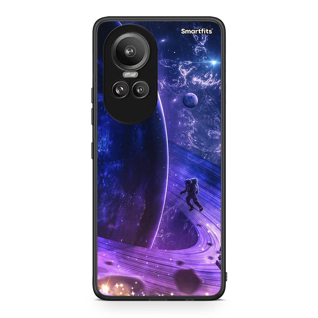 Oppo Reno10 Pro Lost Astronaut θήκη από τη Smartfits με σχέδιο στο πίσω μέρος και μαύρο περίβλημα | Smartphone case with colorful back and black bezels by Smartfits