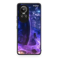 Thumbnail for Oppo Reno10 Pro Lost Astronaut θήκη από τη Smartfits με σχέδιο στο πίσω μέρος και μαύρο περίβλημα | Smartphone case with colorful back and black bezels by Smartfits