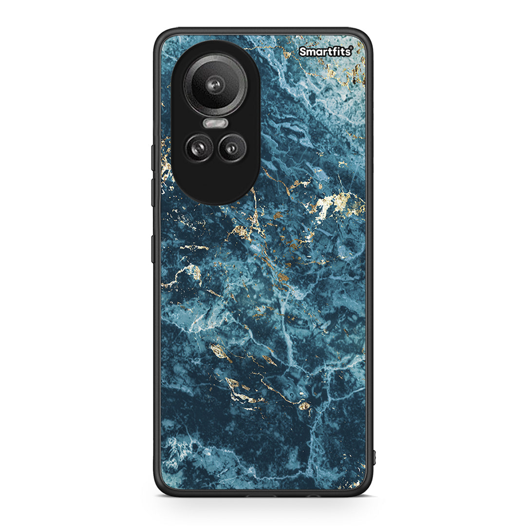 Oppo Reno10 Pro Marble Blue θήκη από τη Smartfits με σχέδιο στο πίσω μέρος και μαύρο περίβλημα | Smartphone case with colorful back and black bezels by Smartfits