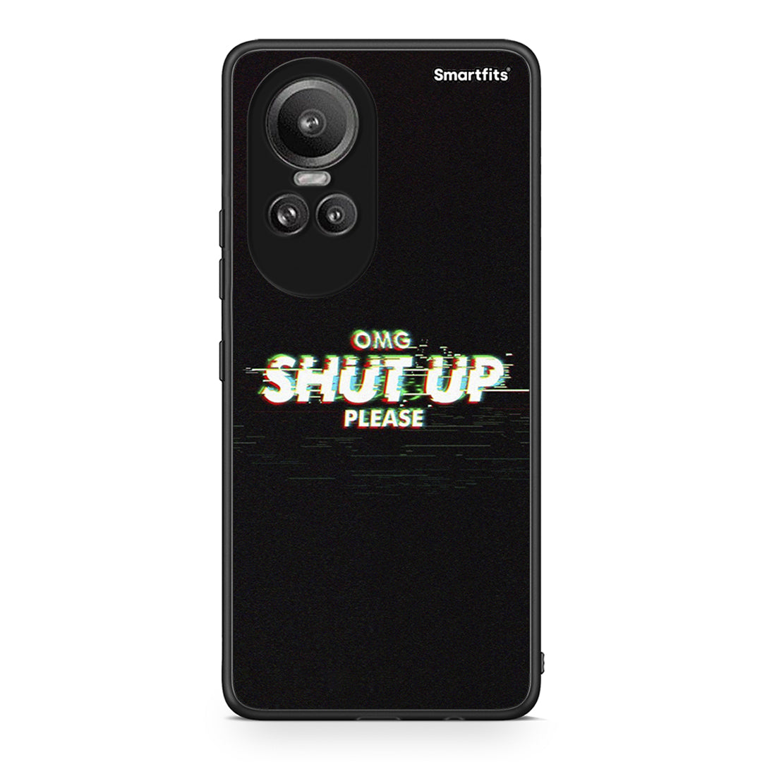 Oppo Reno10 Pro OMG ShutUp θήκη από τη Smartfits με σχέδιο στο πίσω μέρος και μαύρο περίβλημα | Smartphone case with colorful back and black bezels by Smartfits