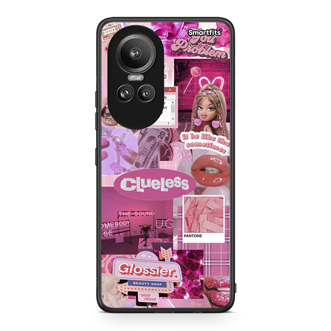 Oppo Reno10 Pro Pink Love Θήκη Αγίου Βαλεντίνου από τη Smartfits με σχέδιο στο πίσω μέρος και μαύρο περίβλημα | Smartphone case with colorful back and black bezels by Smartfits