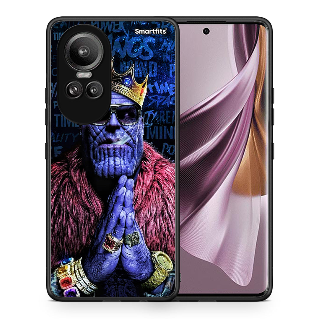 Θήκη Oppo Reno10 Pro Thanos PopArt από τη Smartfits με σχέδιο στο πίσω μέρος και μαύρο περίβλημα | Oppo Reno10 Pro Thanos PopArt case with colorful back and black bezels