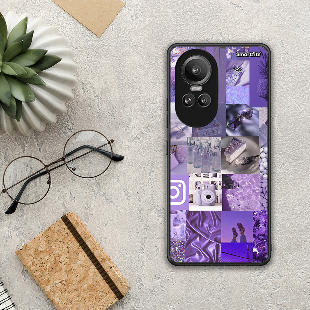 Purple Aesthetic Collage - Oppo Reno10 Pro θήκη