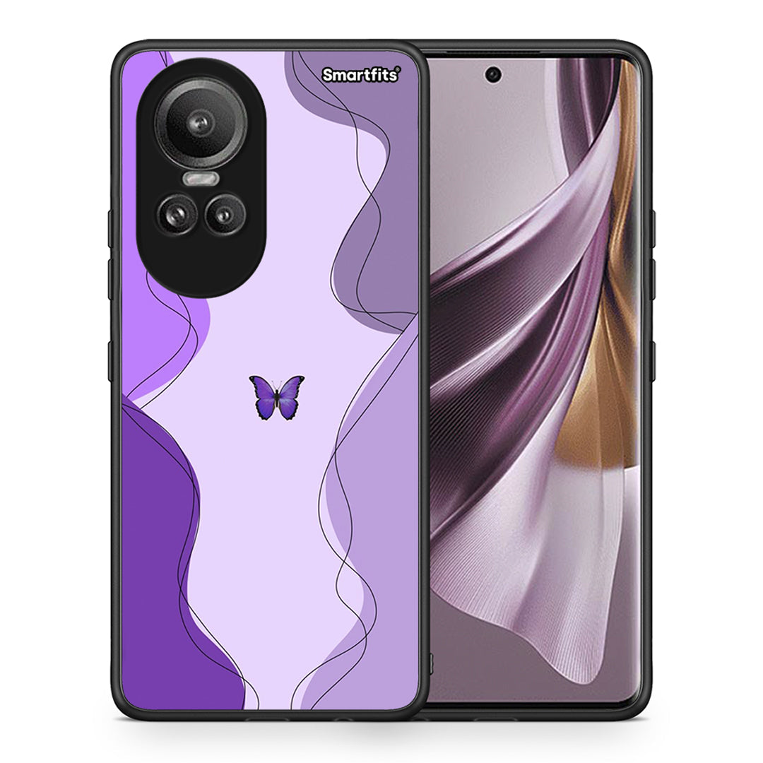 Purple Mariposa - Oppo Reno10 Pro θήκη