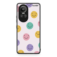 Thumbnail for Oppo Reno10 Pro Smiley Faces θήκη από τη Smartfits με σχέδιο στο πίσω μέρος και μαύρο περίβλημα | Smartphone case with colorful back and black bezels by Smartfits
