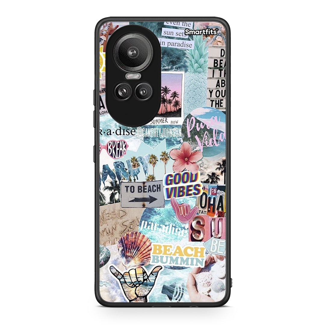 Oppo Reno10 Pro Summer Vibes Θήκη από τη Smartfits με σχέδιο στο πίσω μέρος και μαύρο περίβλημα | Smartphone case with colorful back and black bezels by Smartfits