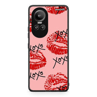 Thumbnail for Oppo Reno10 Pro XOXO Lips θήκη από τη Smartfits με σχέδιο στο πίσω μέρος και μαύρο περίβλημα | Smartphone case with colorful back and black bezels by Smartfits