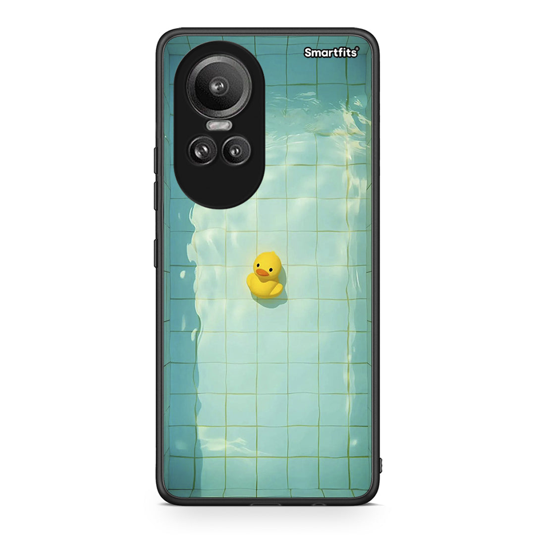 Oppo Reno10 Pro Yellow Duck θήκη από τη Smartfits με σχέδιο στο πίσω μέρος και μαύρο περίβλημα | Smartphone case with colorful back and black bezels by Smartfits
