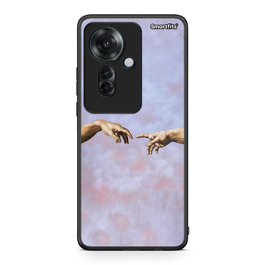 Oppo Reno11 F 5G Adam Hand θήκη από τη Smartfits με σχέδιο στο πίσω μέρος και μαύρο περίβλημα | Smartphone case with colorful back and black bezels by Smartfits