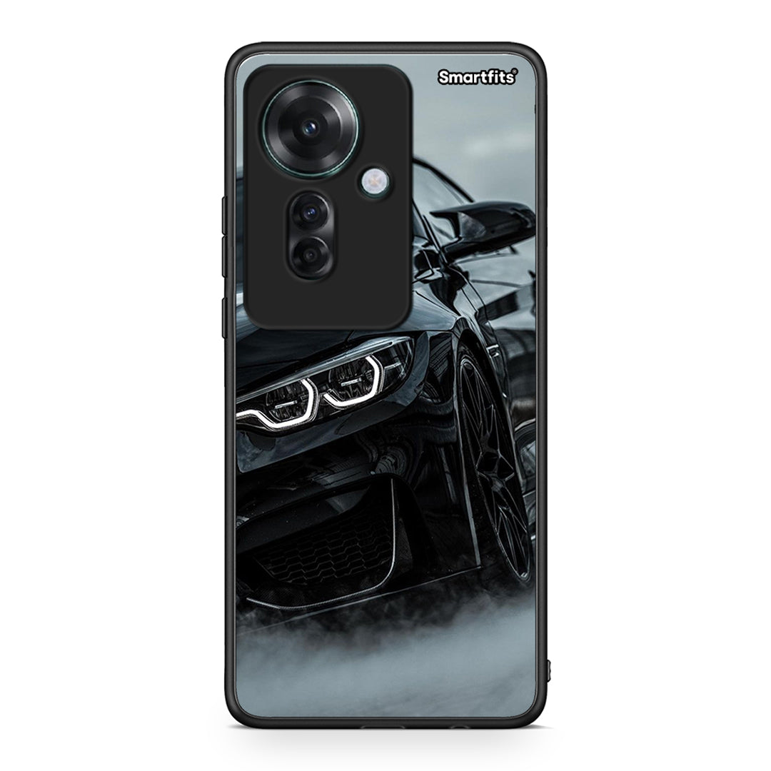 Oppo Reno11 F 5G Black BMW θήκη από τη Smartfits με σχέδιο στο πίσω μέρος και μαύρο περίβλημα | Smartphone case with colorful back and black bezels by Smartfits