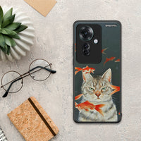 Thumbnail for Cat Goldfish - Oppo Reno11 F 5G θήκη