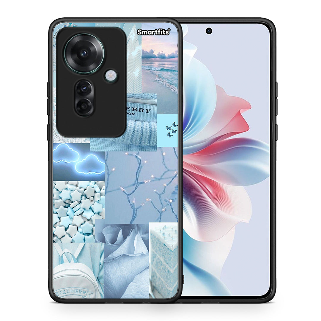 Θήκη Oppo Reno11 F 5G Ciel Aesthetic Collage από τη Smartfits με σχέδιο στο πίσω μέρος και μαύρο περίβλημα | Oppo Reno11 F 5G Ciel Aesthetic Collage case with colorful back and black bezels