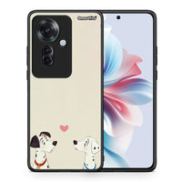 Thumbnail for Θήκη Oppo Reno11 F 5G Dalmatians Love από τη Smartfits με σχέδιο στο πίσω μέρος και μαύρο περίβλημα | Oppo Reno11 F 5G Dalmatians Love case with colorful back and black bezels