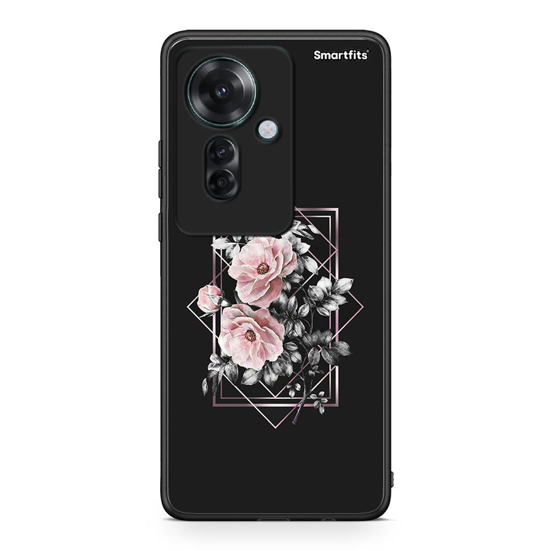 4 - Oppo Reno11 F 5G Frame Flower case, cover, bumper