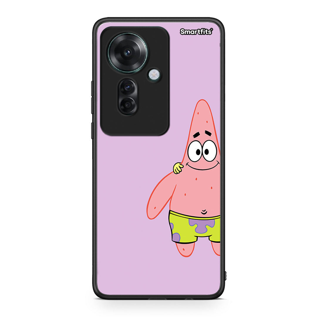 Oppo Reno11 F 5G Friends Patrick θήκη από τη Smartfits με σχέδιο στο πίσω μέρος και μαύρο περίβλημα | Smartphone case with colorful back and black bezels by Smartfits