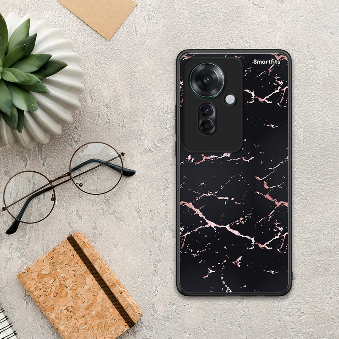 Marble Black Rosegold - Oppo Reno11 F 5G θήκη