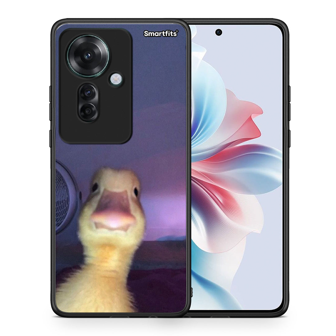 Θήκη Oppo Reno11 F 5G Meme Duck από τη Smartfits με σχέδιο στο πίσω μέρος και μαύρο περίβλημα | Oppo Reno11 F 5G Meme Duck case with colorful back and black bezels