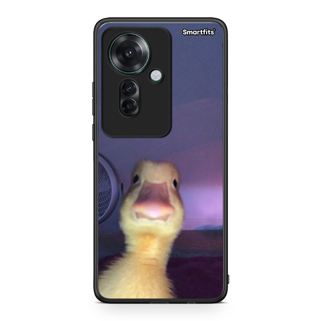 Oppo Reno11 F 5G Meme Duck θήκη από τη Smartfits με σχέδιο στο πίσω μέρος και μαύρο περίβλημα | Smartphone case with colorful back and black bezels by Smartfits