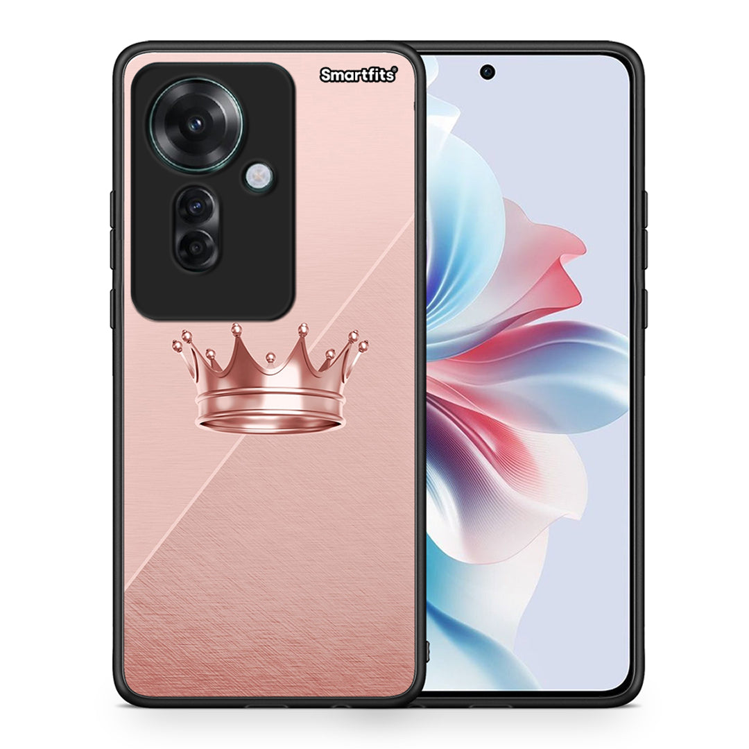 Θήκη Oppo Reno11 F 5G Crown Minimal από τη Smartfits με σχέδιο στο πίσω μέρος και μαύρο περίβλημα | Oppo Reno11 F 5G Crown Minimal case with colorful back and black bezels