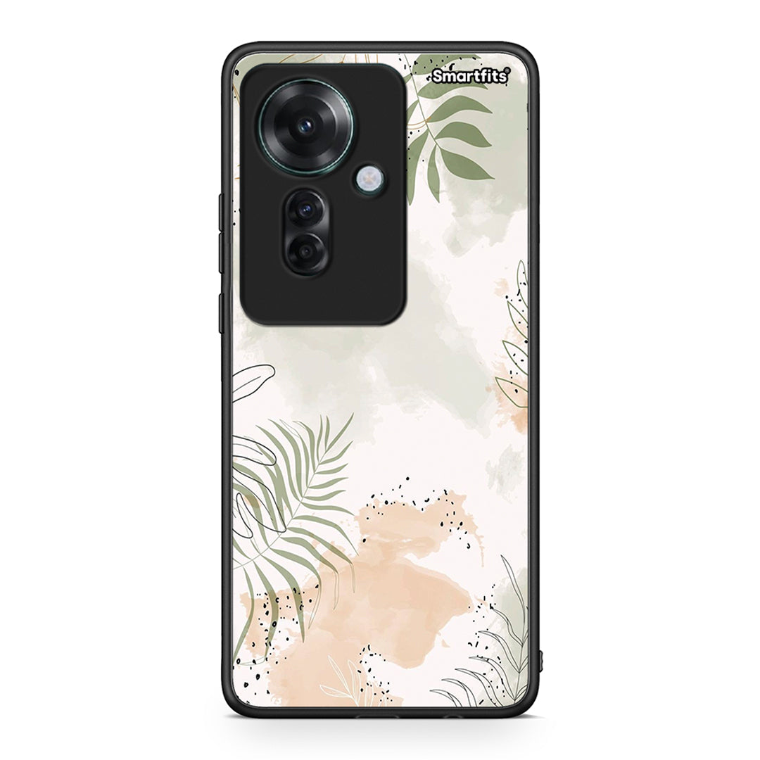 Oppo Reno11 F 5G Nude Plants Θήκη από τη Smartfits με σχέδιο στο πίσω μέρος και μαύρο περίβλημα | Smartphone case with colorful back and black bezels by Smartfits