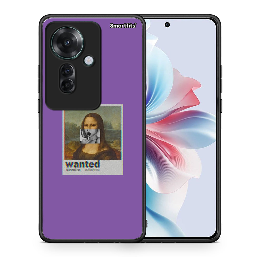 Θήκη Oppo Reno11 F 5G Monalisa Popart από τη Smartfits με σχέδιο στο πίσω μέρος και μαύρο περίβλημα | Oppo Reno11 F 5G Monalisa Popart case with colorful back and black bezels