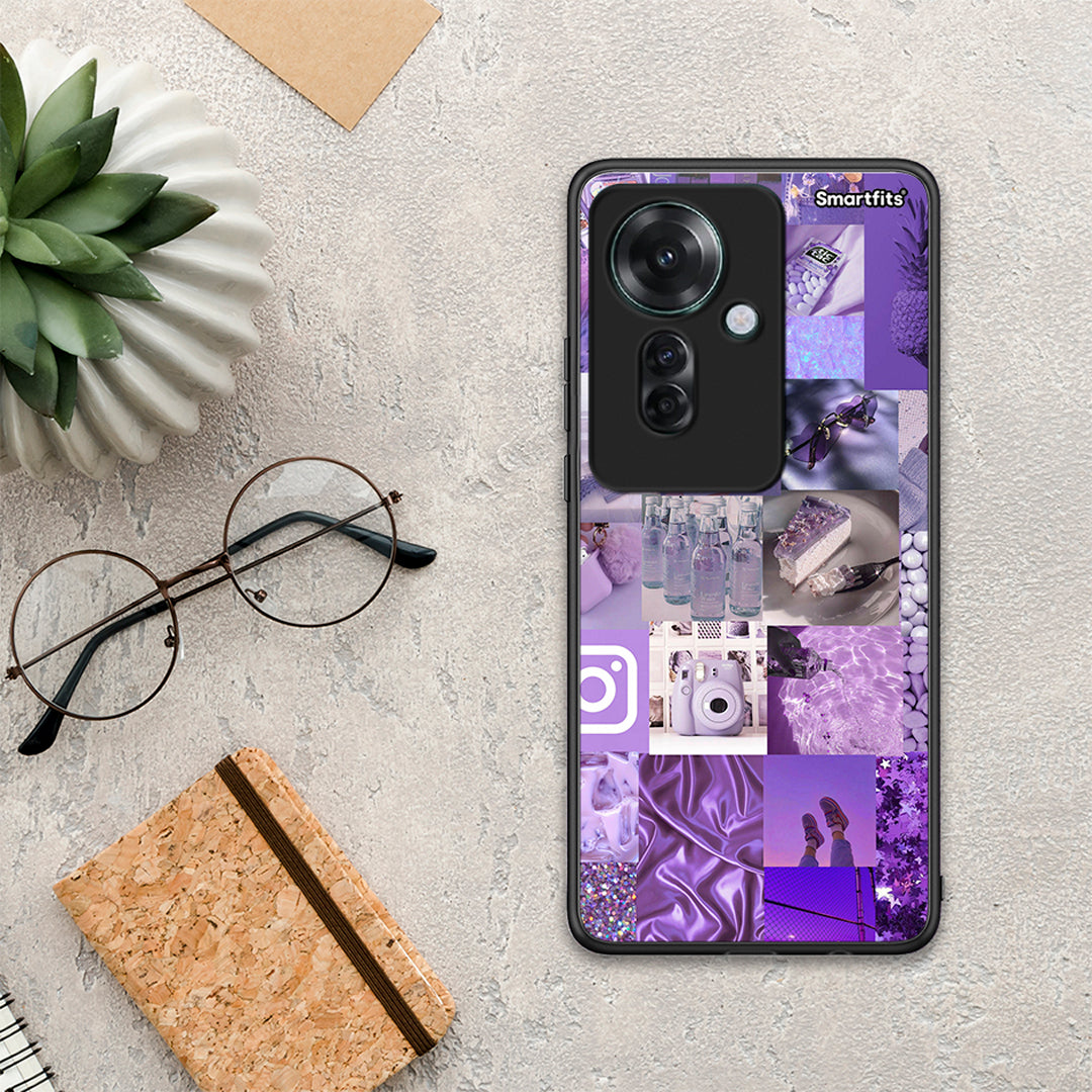 Purple Aesthetic Collage - Oppo Reno11 F 5G θήκη