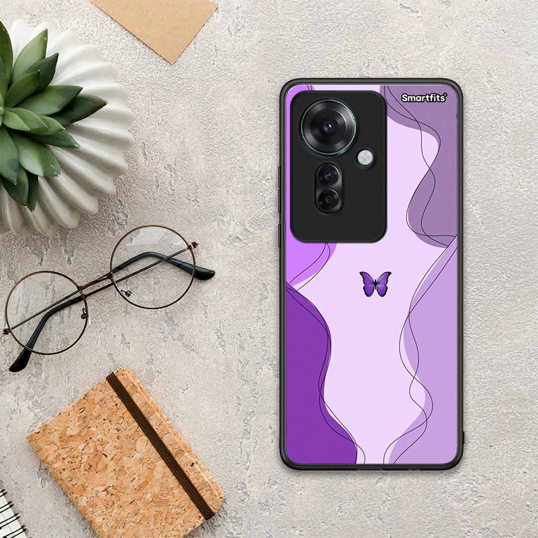 Purple Mariposa - Oppo Reno11 F 5G θήκη