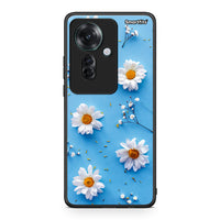 Thumbnail for Oppo Reno11 F 5G Real Daisies θήκη από τη Smartfits με σχέδιο στο πίσω μέρος και μαύρο περίβλημα | Smartphone case with colorful back and black bezels by Smartfits