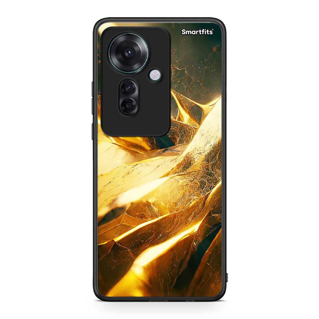 Oppo Reno11 F 5G Real Gold θήκη από τη Smartfits με σχέδιο στο πίσω μέρος και μαύρο περίβλημα | Smartphone case with colorful back and black bezels by Smartfits