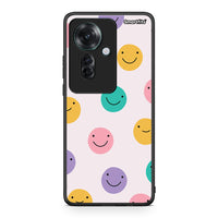 Thumbnail for Oppo Reno11 F 5G Smiley Faces θήκη από τη Smartfits με σχέδιο στο πίσω μέρος και μαύρο περίβλημα | Smartphone case with colorful back and black bezels by Smartfits