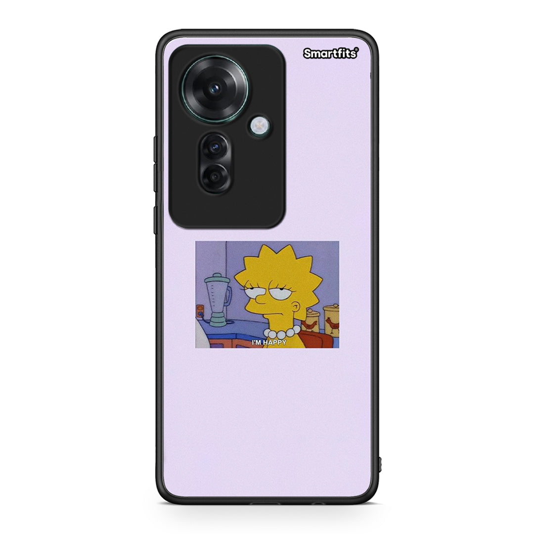 Oppo Reno11 F 5G So Happy θήκη από τη Smartfits με σχέδιο στο πίσω μέρος και μαύρο περίβλημα | Smartphone case with colorful back and black bezels by Smartfits