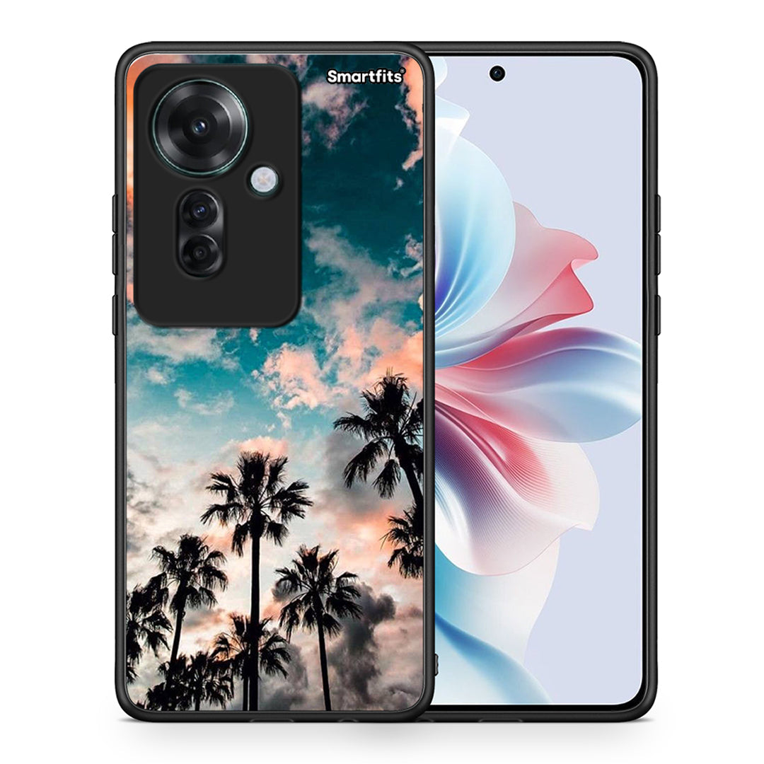 Θήκη Oppo Reno11 F 5G Sky Summer από τη Smartfits με σχέδιο στο πίσω μέρος και μαύρο περίβλημα | Oppo Reno11 F 5G Sky Summer case with colorful back and black bezels