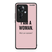 Thumbnail for Oppo Reno11 F 5G Superpower Woman θήκη από τη Smartfits με σχέδιο στο πίσω μέρος και μαύρο περίβλημα | Smartphone case with colorful back and black bezels by Smartfits