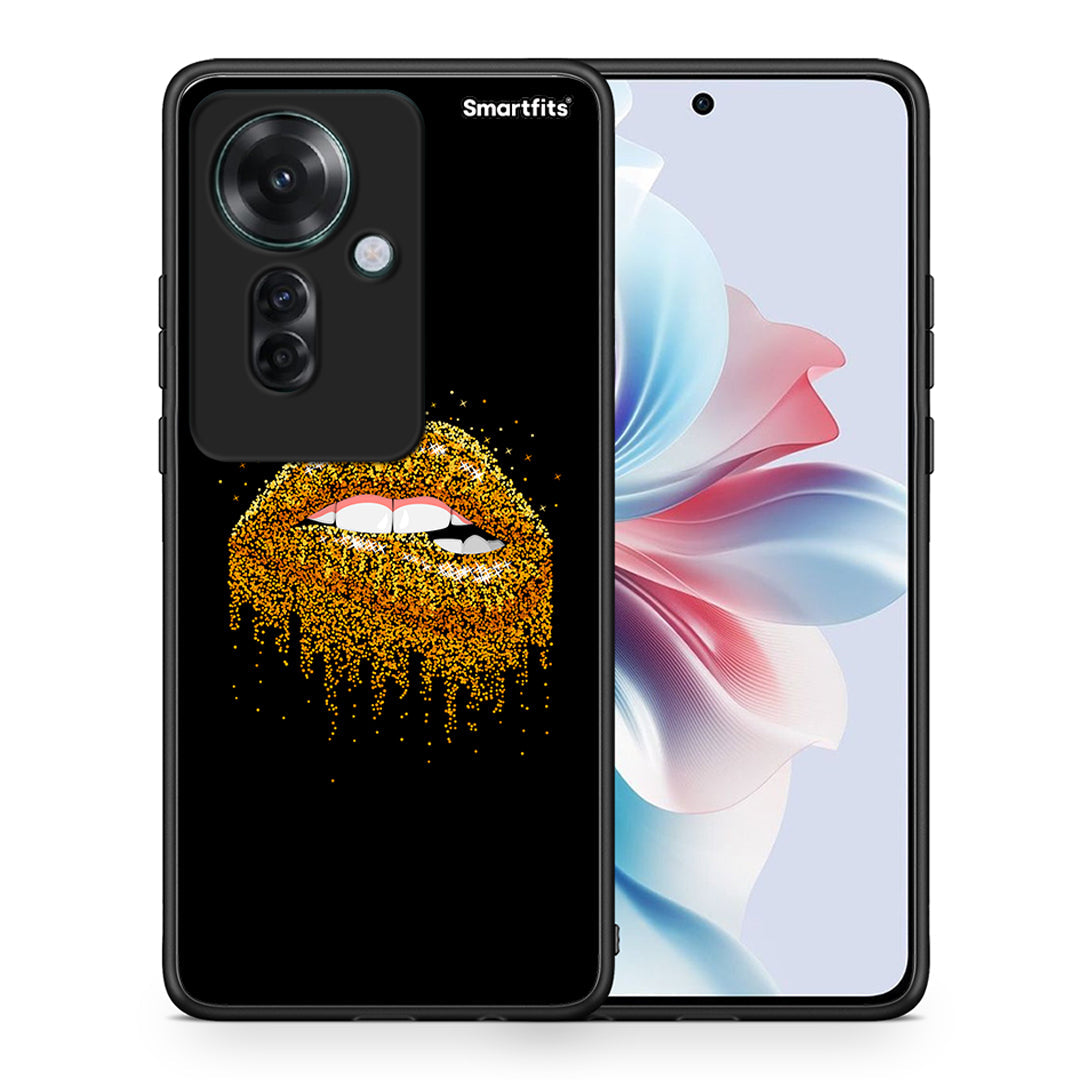 Θήκη Oppo Reno11 F 5G Golden Valentine από τη Smartfits με σχέδιο στο πίσω μέρος και μαύρο περίβλημα | Oppo Reno11 F 5G Golden Valentine case with colorful back and black bezels