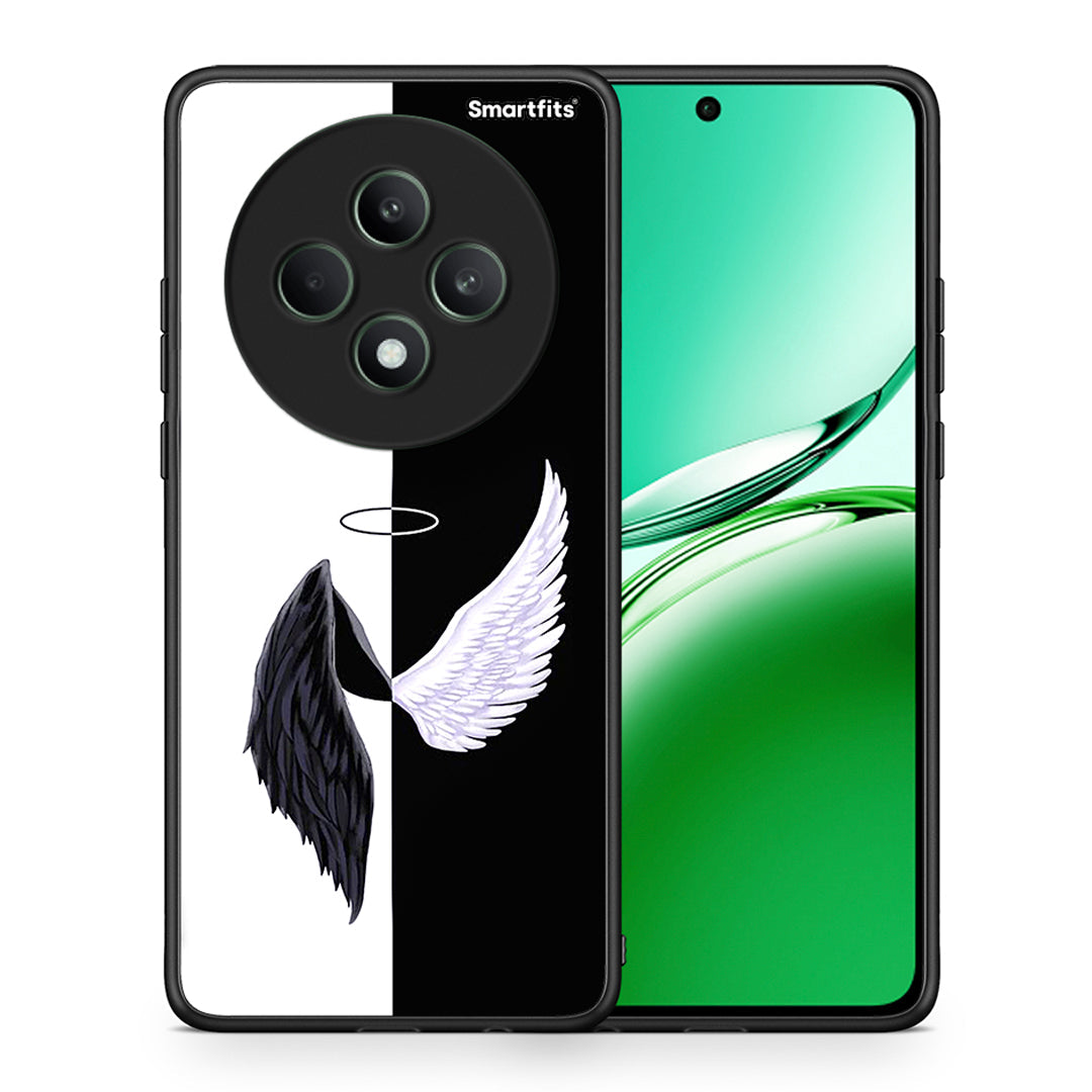 Θήκη Oppo Reno12 F 5G / FS 5G Angels Demons από τη Smartfits με σχέδιο στο πίσω μέρος και μαύρο περίβλημα | Oppo Reno12 F 5G / FS 5G Angels Demons case with colorful back and black bezels