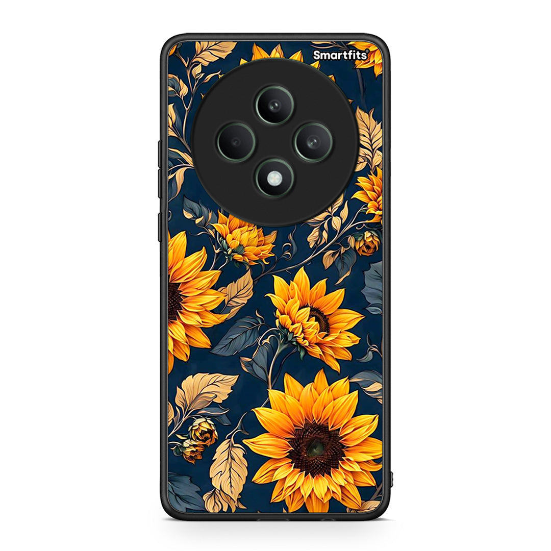 Oppo Reno12 F 5G / FS 5G Autumn Sunflowers Θήκη από τη Smartfits με σχέδιο στο πίσω μέρος και μαύρο περίβλημα | Smartphone case with colorful back and black bezels by Smartfits