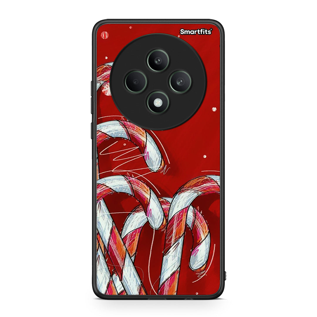 Oppo Reno12 F 5G / FS 5G Candy Cane θήκη από τη Smartfits με σχέδιο στο πίσω μέρος και μαύρο περίβλημα | Smartphone case with colorful back and black bezels by Smartfits