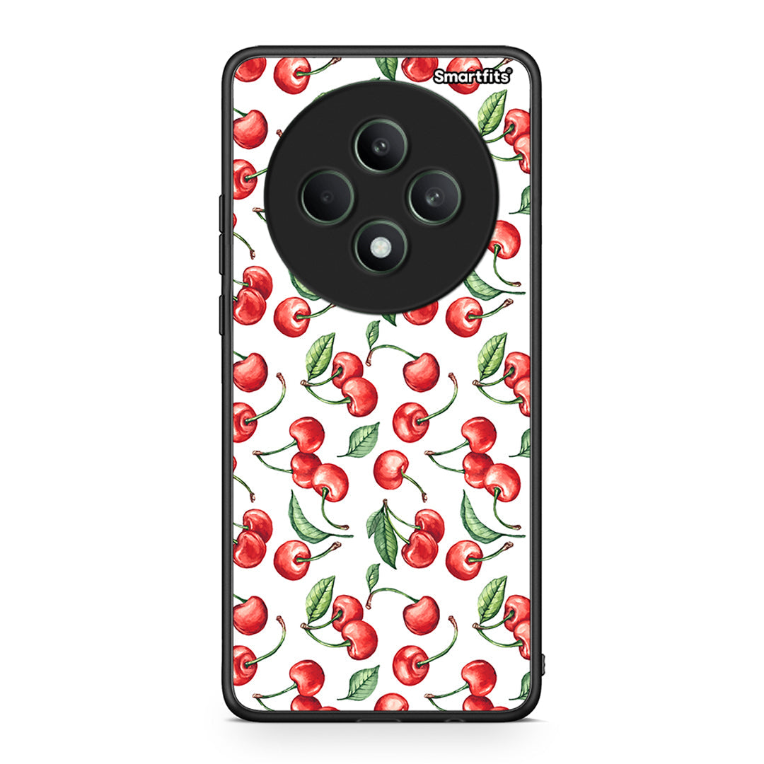 Oppo Reno12 F 5G / FS 5G Cherry Summer θήκη από τη Smartfits με σχέδιο στο πίσω μέρος και μαύρο περίβλημα | Smartphone case with colorful back and black bezels by Smartfits