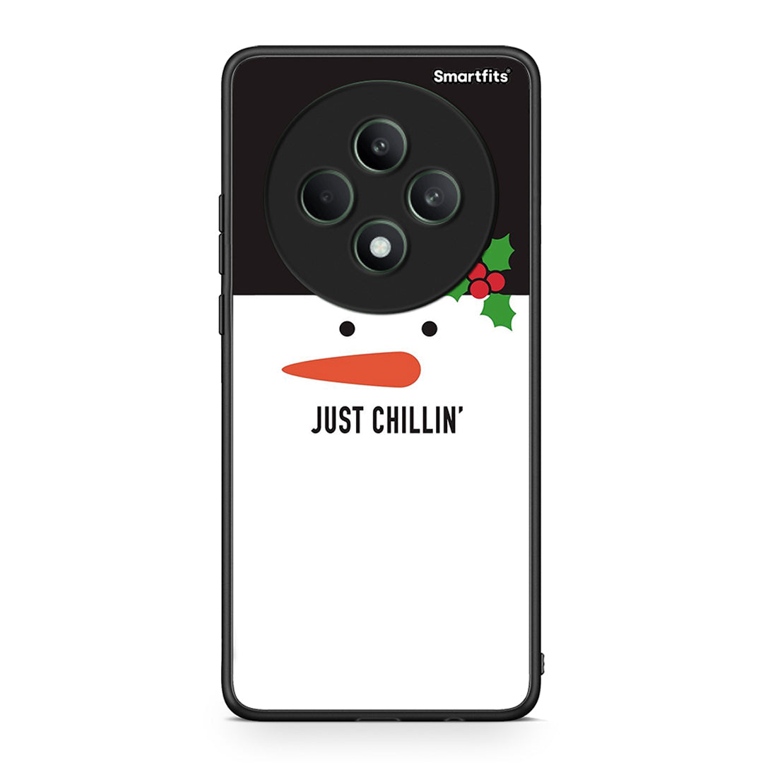 Oppo Reno12 F 5G / FS 5G Christmas Chillin θήκη από τη Smartfits με σχέδιο στο πίσω μέρος και μαύρο περίβλημα | Smartphone case with colorful back and black bezels by Smartfits