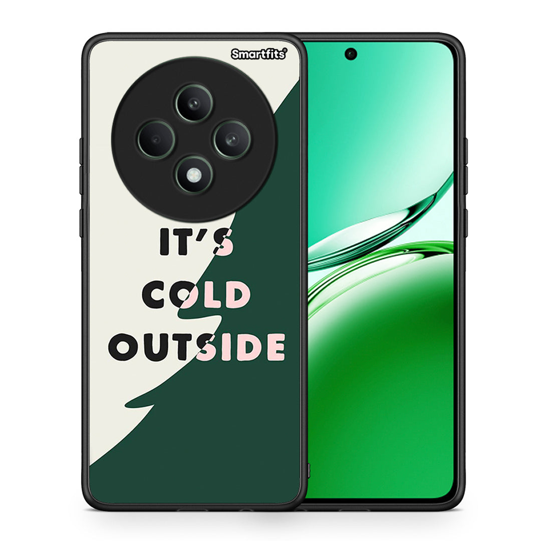 Θήκη Oppo Reno12 F 5G / FS 5G Cold Outside από τη Smartfits με σχέδιο στο πίσω μέρος και μαύρο περίβλημα | Oppo Reno12 F 5G / FS 5G Cold Outside case with colorful back and black bezels