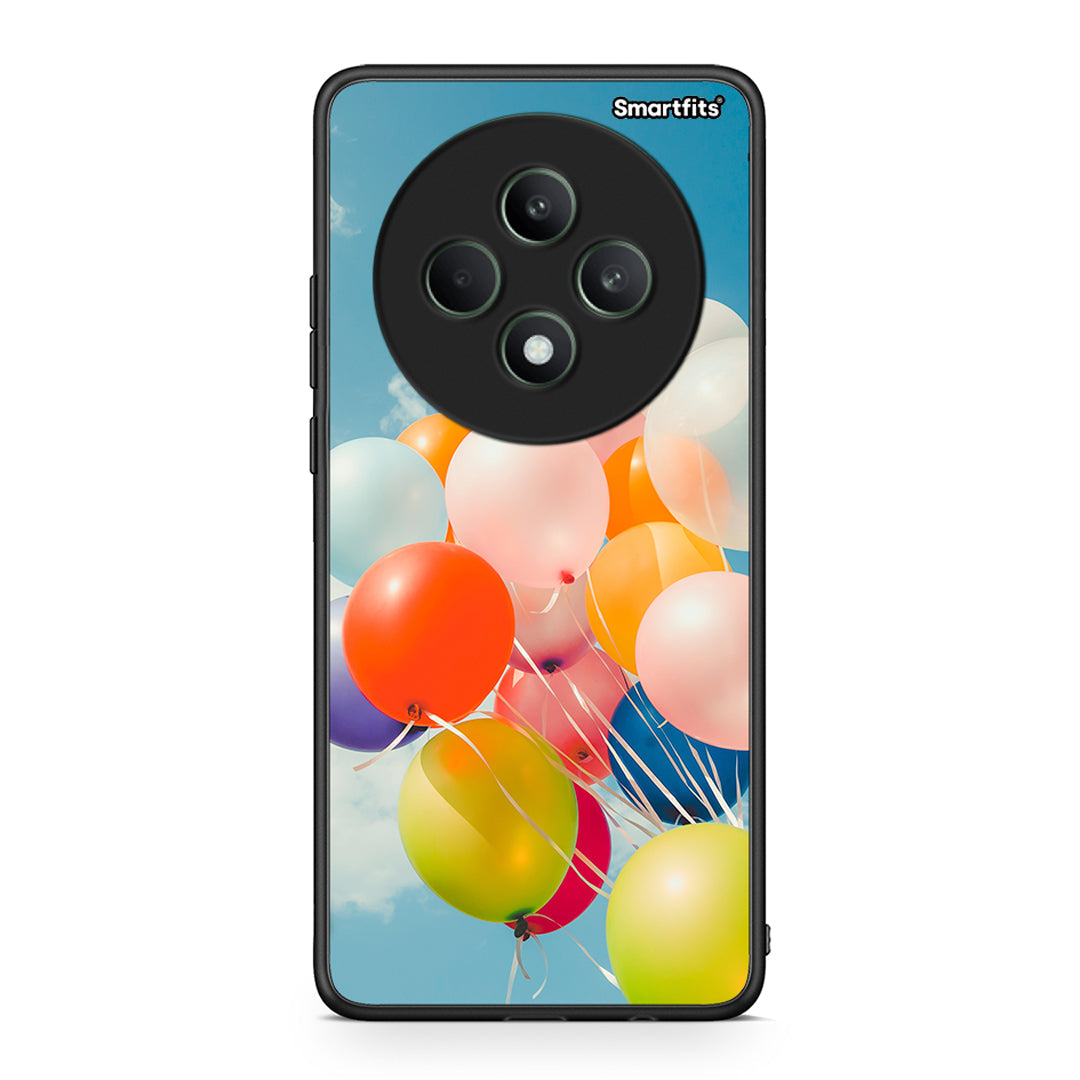 Oppo Reno12 F 5G / FS 5G Colorful Balloons θήκη από τη Smartfits με σχέδιο στο πίσω μέρος και μαύρο περίβλημα | Smartphone case with colorful back and black bezels by Smartfits