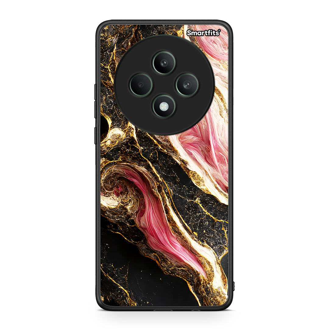 Oppo Reno12 F 5G / FS 5G Glamorous Pink Marble θήκη από τη Smartfits με σχέδιο στο πίσω μέρος και μαύρο περίβλημα | Smartphone case with colorful back and black bezels by Smartfits