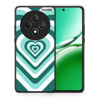 Thumbnail for Θήκη Oppo Reno12 F 5G / FS 5G Green Hearts από τη Smartfits με σχέδιο στο πίσω μέρος και μαύρο περίβλημα | Oppo Reno12 F 5G / FS 5G Green Hearts case with colorful back and black bezels