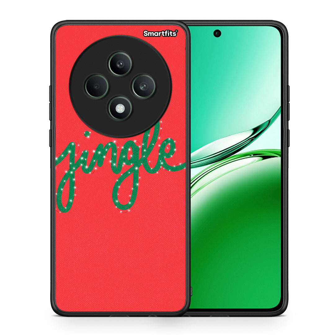 Θήκη Oppo Reno12 F 5G / FS 5G Jingle Xmas από τη Smartfits με σχέδιο στο πίσω μέρος και μαύρο περίβλημα | Oppo Reno12 F 5G / FS 5G Jingle Xmas case with colorful back and black bezels