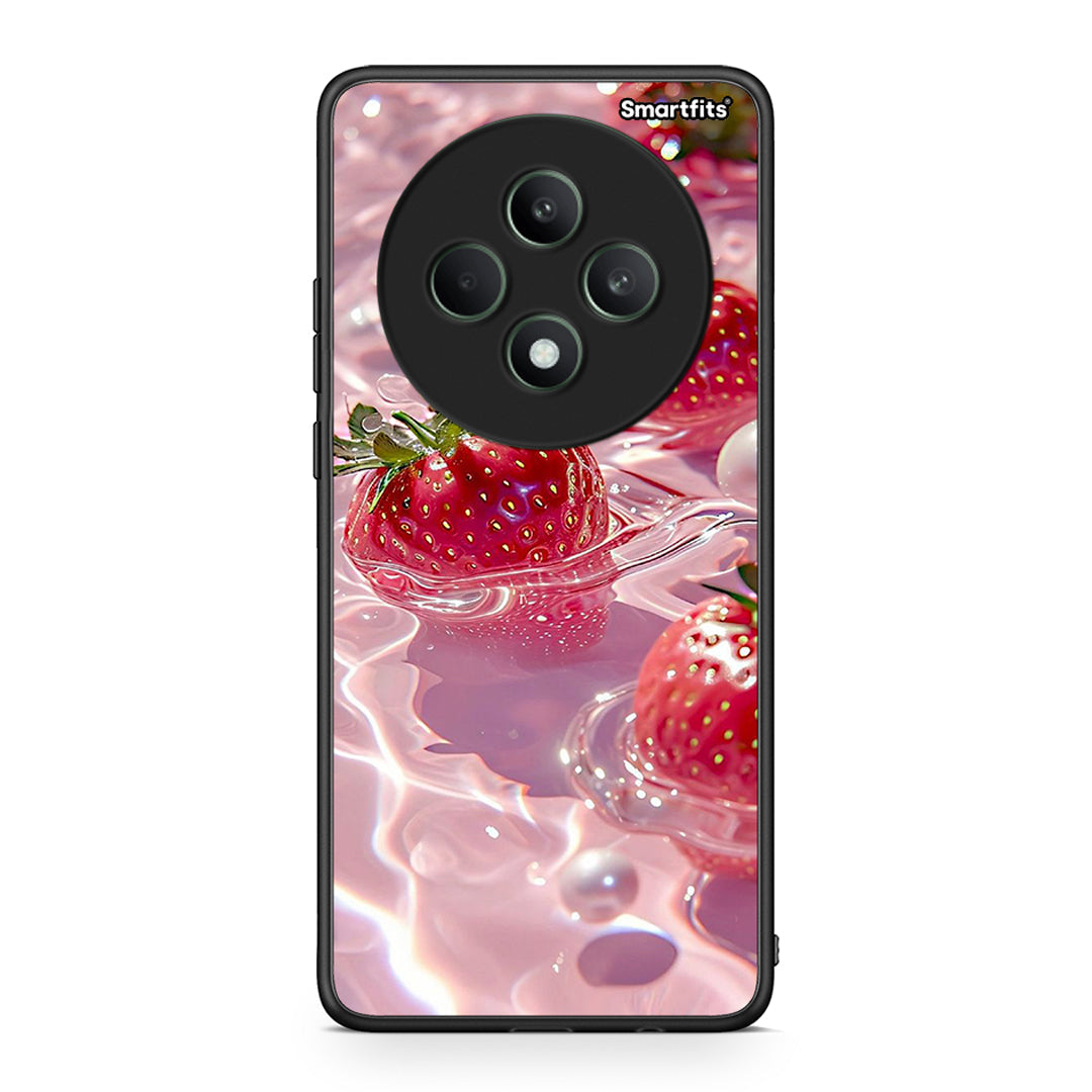 Oppo Reno12 F 5G / FS 5G Juicy Strawberries θήκη από τη Smartfits με σχέδιο στο πίσω μέρος και μαύρο περίβλημα | Smartphone case with colorful back and black bezels by Smartfits