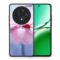 Thumbnail for Θήκη Oppo Reno12 F 5G / FS 5G Ladybug Flower από τη Smartfits με σχέδιο στο πίσω μέρος και μαύρο περίβλημα | Oppo Reno12 F 5G / FS 5G Ladybug Flower case with colorful back and black bezels